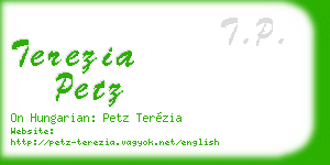 terezia petz business card