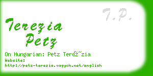terezia petz business card